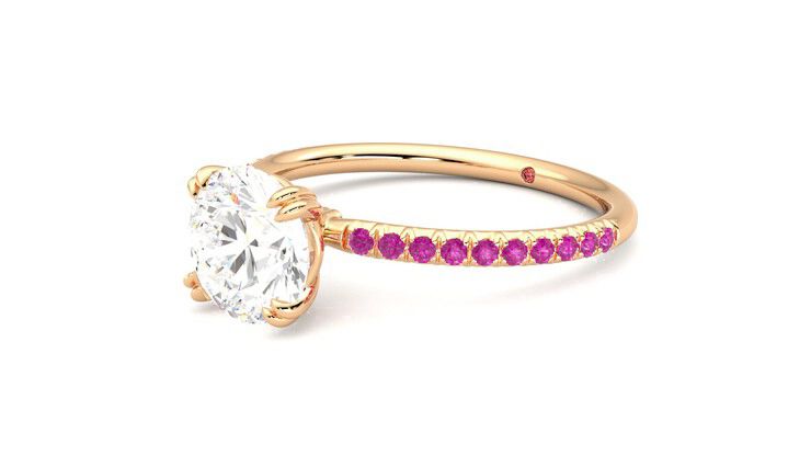Taylor & Hart Damson Round Engagement Ring 360 degree image 24