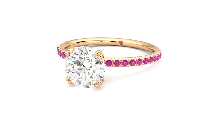 Taylor & Hart Damson Round Engagement Ring 360 degree image 26