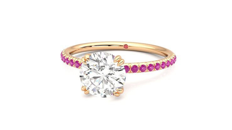 Taylor & Hart Damson Round Engagement Ring 360 degree image 27