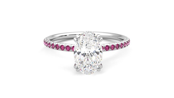 Taylor & Hart Damson Oval Engagement Ring 360 degree image 1