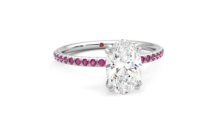 Taylor & Hart Damson Oval Engagement Ring 360 degree image 3