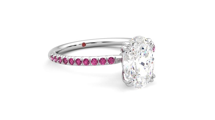 Taylor & Hart Damson Oval Engagement Ring 360 degree image 5