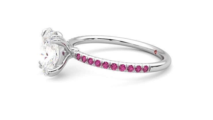 Taylor & Hart Damson Oval Engagement Ring 360 degree image 22