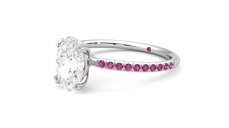Taylor & Hart Damson Oval Engagement Ring 360 degree image 24