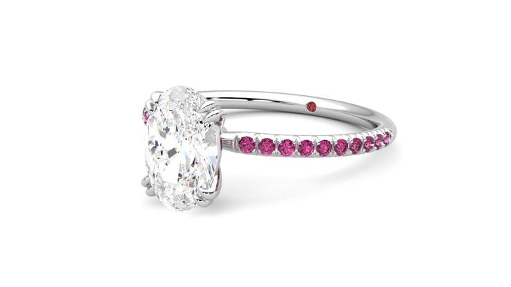 Taylor & Hart Damson Oval Engagement Ring 360 degree image 25