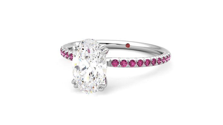 Taylor & Hart Damson Oval Engagement Ring 360 degree image 26