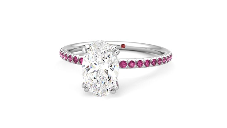 Taylor & Hart Damson Oval Engagement Ring 360 degree image 27