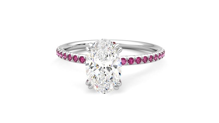 Taylor & Hart Damson Oval Engagement Ring 360 degree image 28