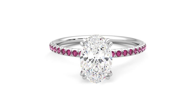 Taylor & Hart Damson Oval Engagement Ring 360 degree image 29