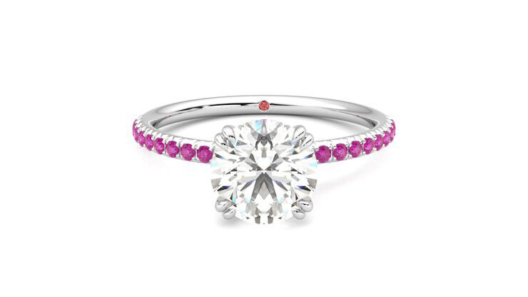 Taylor & Hart Damson Round Engagement Ring 360 degree image 0