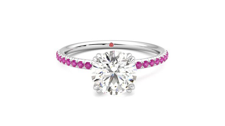 Taylor & Hart Damson Round Engagement Ring 360 degree image 1