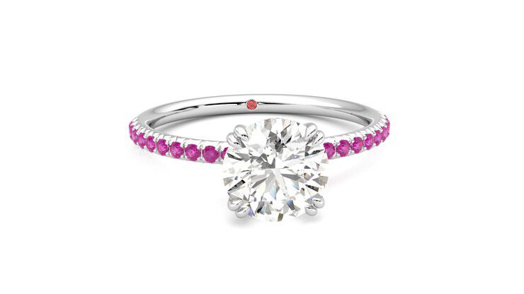 Taylor & Hart Damson Round Engagement Ring 360 degree image 2