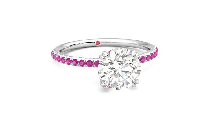 Taylor & Hart Damson Round Engagement Ring 360 degree image 3