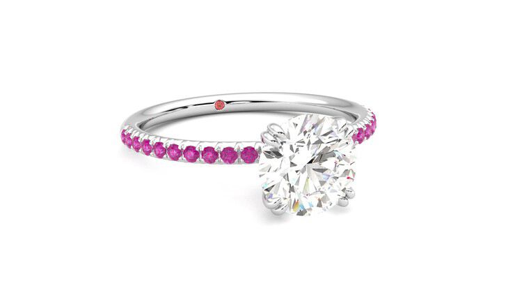 Taylor & Hart Damson Round Engagement Ring 360 degree image 4