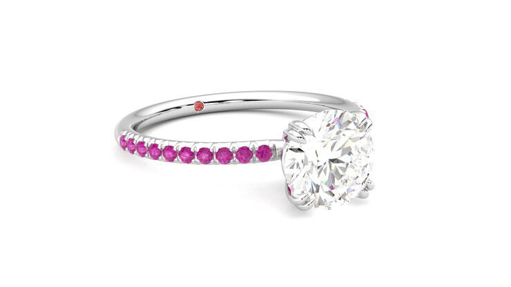 Taylor & Hart Damson Round Engagement Ring 360 degree image 5