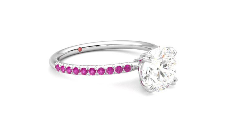 Taylor & Hart Damson Round Engagement Ring 360 degree image 6