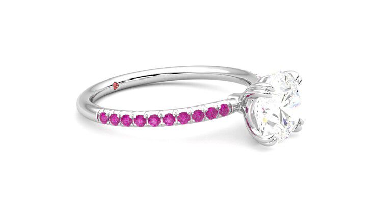 Taylor & Hart Damson Round Engagement Ring 360 degree image 7