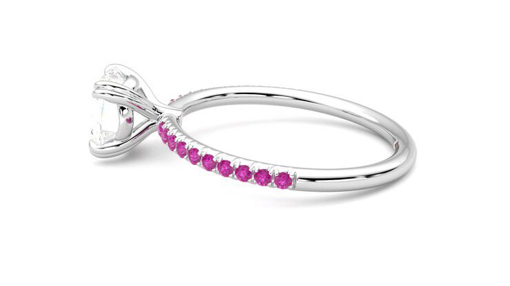 Taylor & Hart Damson Round Engagement Ring 360 degree image 20