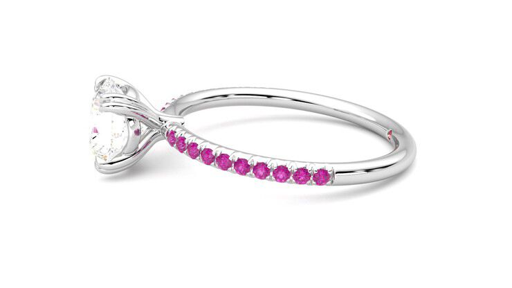 Taylor & Hart Damson Round Engagement Ring 360 degree image 21