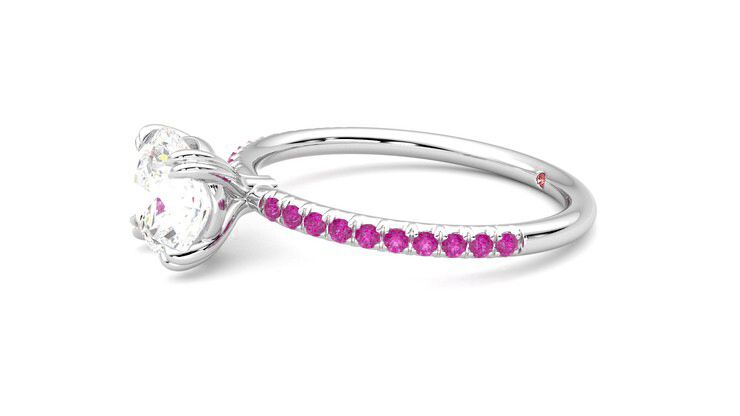 Taylor & Hart Damson Round Engagement Ring 360 degree image 22