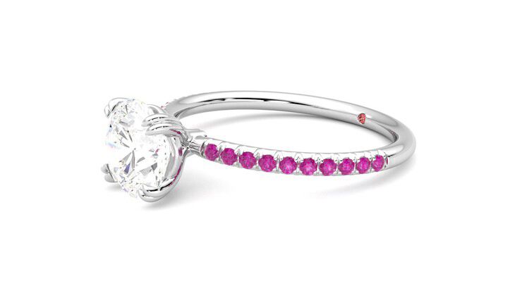 Taylor & Hart Damson Round Engagement Ring 360 degree image 23