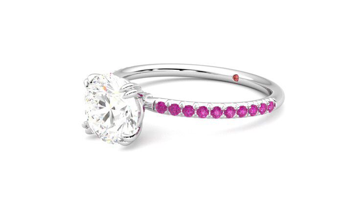 Taylor & Hart Damson Round Engagement Ring 360 degree image 24