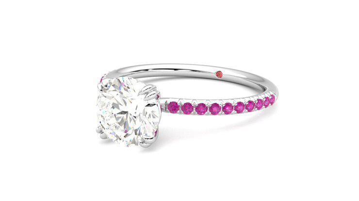 Taylor & Hart Damson Round Engagement Ring 360 degree image 25