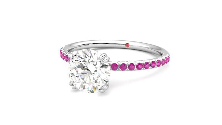 Taylor & Hart Damson Round Engagement Ring 360 degree image 26