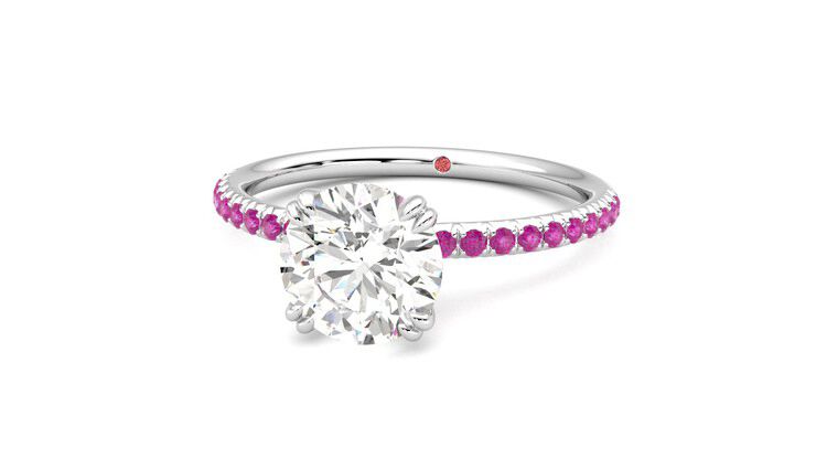 Taylor & Hart Damson Round Engagement Ring 360 degree image 27