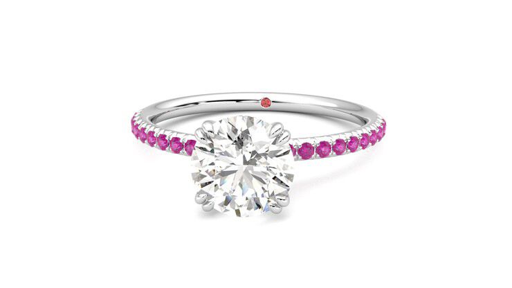 Taylor & Hart Damson Round Engagement Ring 360 degree image 28