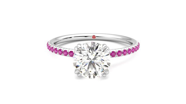 Taylor & Hart Damson Round Engagement Ring 360 degree image 29