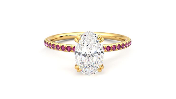 Taylor & Hart Damson Oval Engagement Ring 360 degree image 1