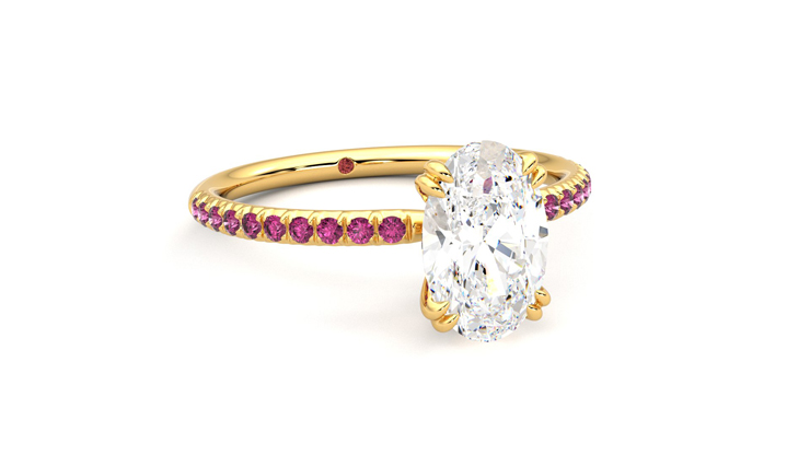 Taylor & Hart Damson Oval Engagement Ring 360 degree image 4