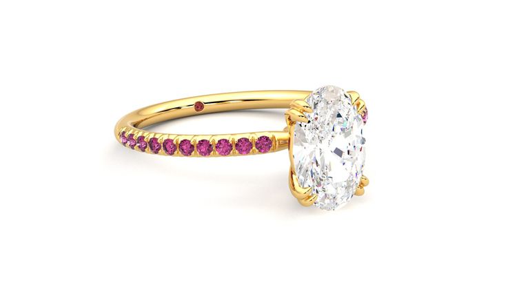 Taylor & Hart Damson Oval Engagement Ring 360 degree image 5