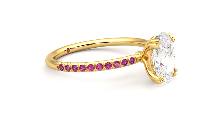Taylor & Hart Damson Oval Engagement Ring 360 degree image 7