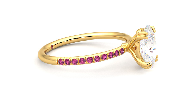 Taylor & Hart Damson Oval Engagement Ring 360 degree image 8
