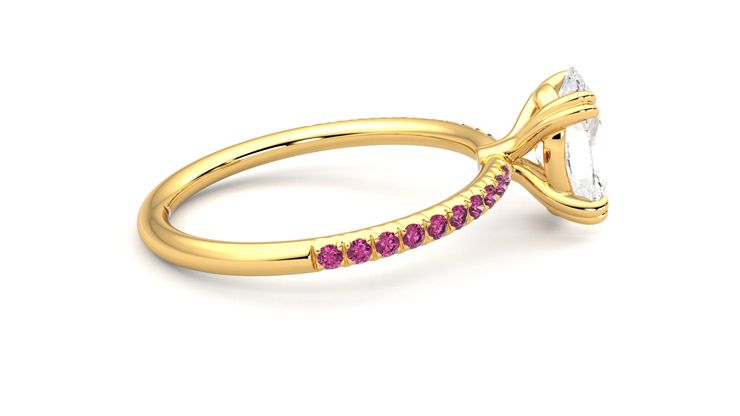 Taylor & Hart Damson Oval Engagement Ring 360 degree image 10