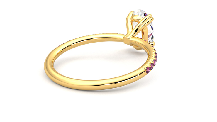 Taylor & Hart Damson Oval Engagement Ring 360 degree image 13