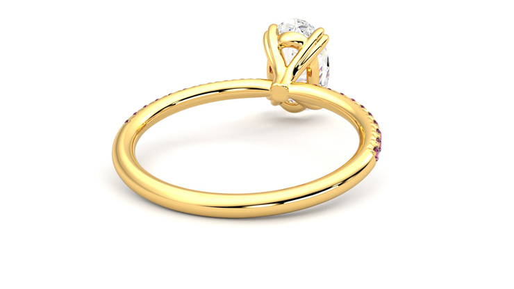 Taylor & Hart Damson Oval Engagement Ring 360 degree image 14