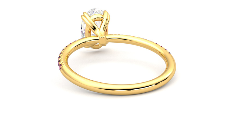Taylor & Hart Damson Oval Engagement Ring 360 degree image 16