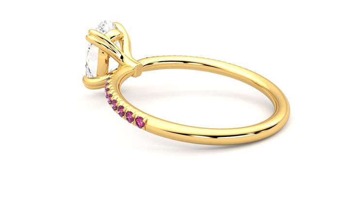 Taylor & Hart Damson Oval Engagement Ring 360 degree image 18