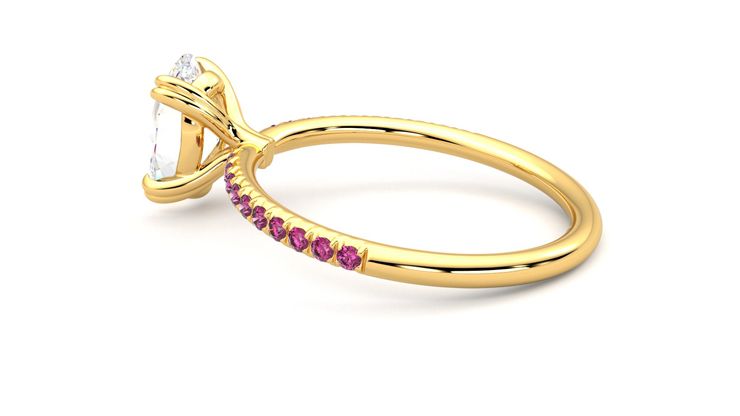 Taylor & Hart Damson Oval Engagement Ring 360 degree image 19