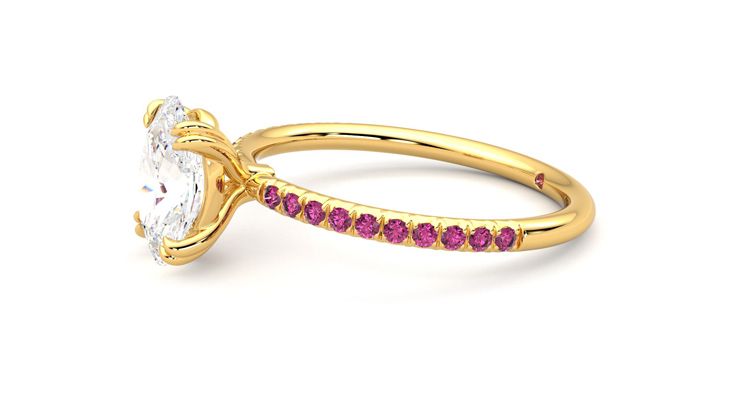 Taylor & Hart Damson Oval Engagement Ring 360 degree image 22