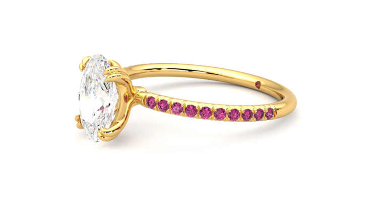 Taylor & Hart Damson Oval Engagement Ring 360 degree image 23