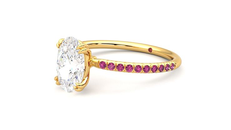 Taylor & Hart Damson Oval Engagement Ring 360 degree image 24