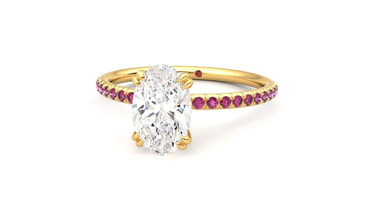 Taylor & Hart Damson Oval Engagement Ring 360 degree image 27