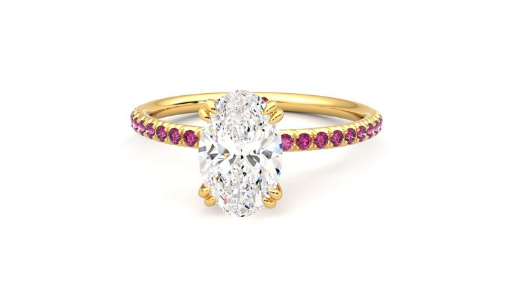 Taylor & Hart Damson Oval Engagement Ring 360 degree image 28