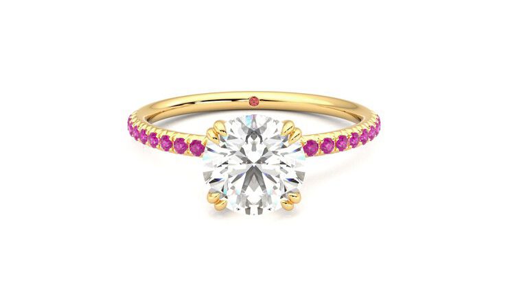 Taylor & Hart Damson Round Engagement Ring 360 degree image 0