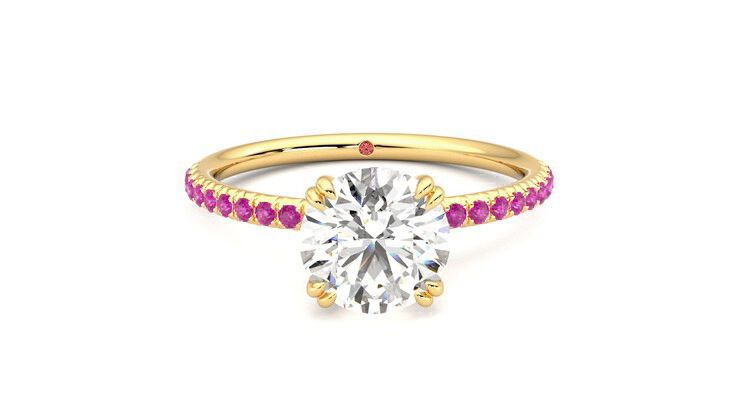 Taylor & Hart Damson Round Engagement Ring 360 degree image 1