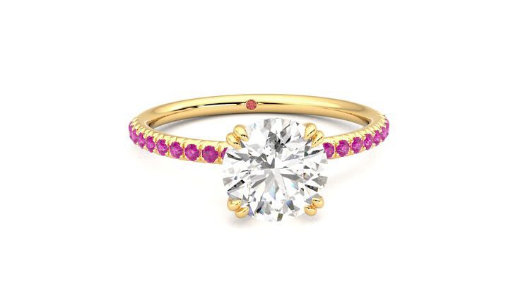 Taylor & Hart Damson Round Engagement Ring 360 degree image 2